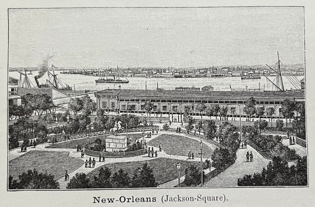 Vista de la ciudad de Nueva Orleáns (Luisiana, EEUU), hacia 1880. Anónimo