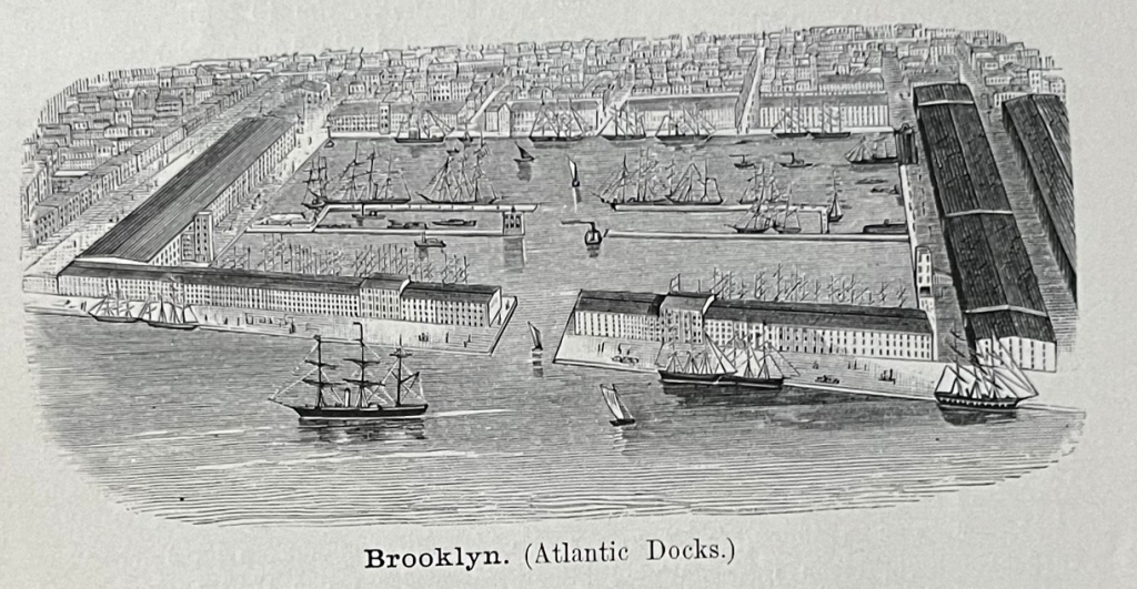 Puerto atlántico de Brooklyn en Nueva York (EEUU), 1890. Anónimo