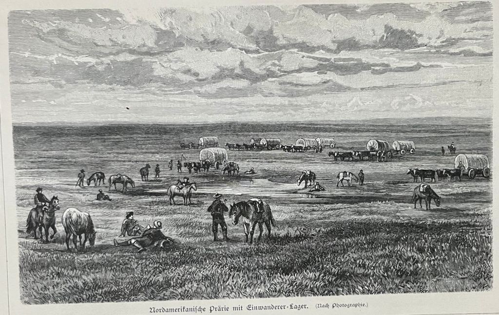 Rio de Arkansas, Nueva Orleáns y caravanas en las praderas (EEUU), hacia 1890