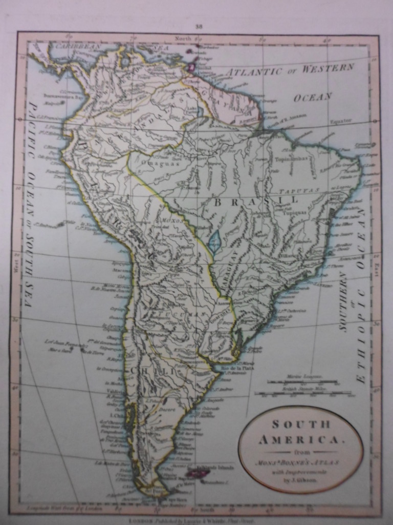Mapa de Sudamérica, 1801, Laurie Whittle