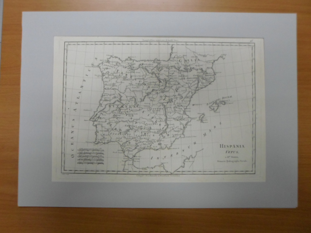 Mapa de Hispania romana,1780, Bonne