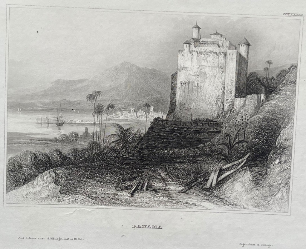 Vista de Panamá (América central), hacia  1850. Biblio. Inst. Hild.