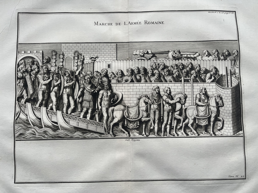 MARCHA DE LEGIONARIOS ROMANOS, 1719. MONTFAUCON