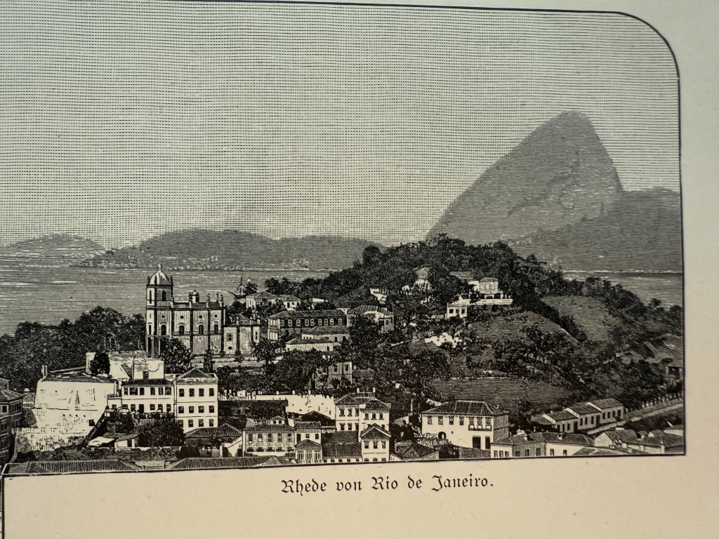 Vista de la bahía de Río de Janeiro (Brasil), 1880. Anónimo
