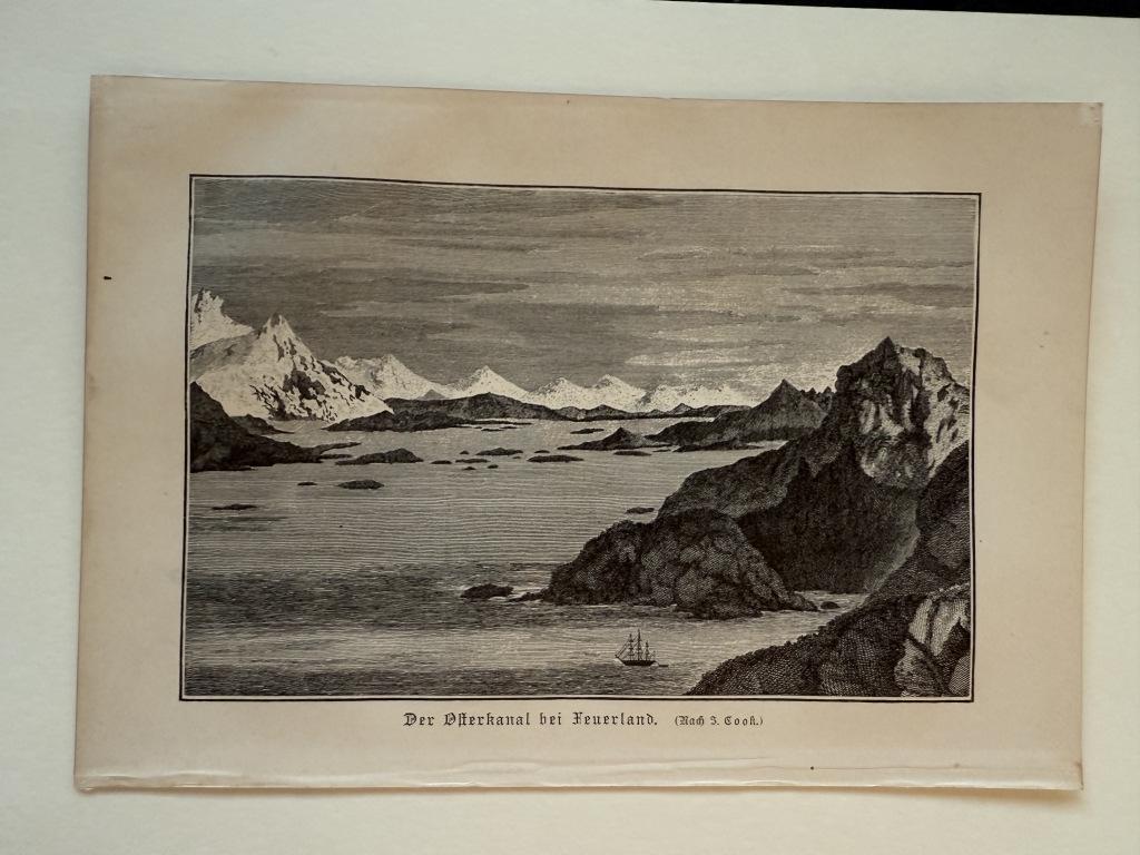 Vista de la Tierra de Fuego en Argentina (América del sur), 1880. Anónimo