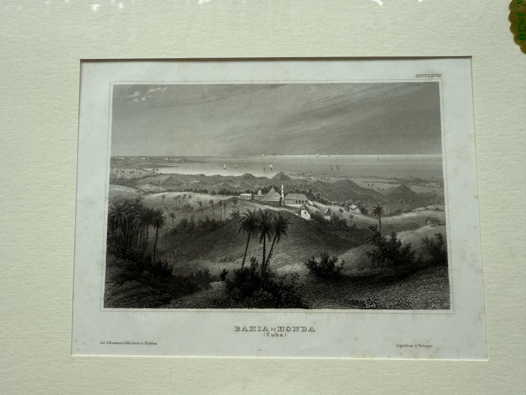 Vista de Bahía Honda (Artemisa,isla de Cuba, mar Caribe), hacia 1850.