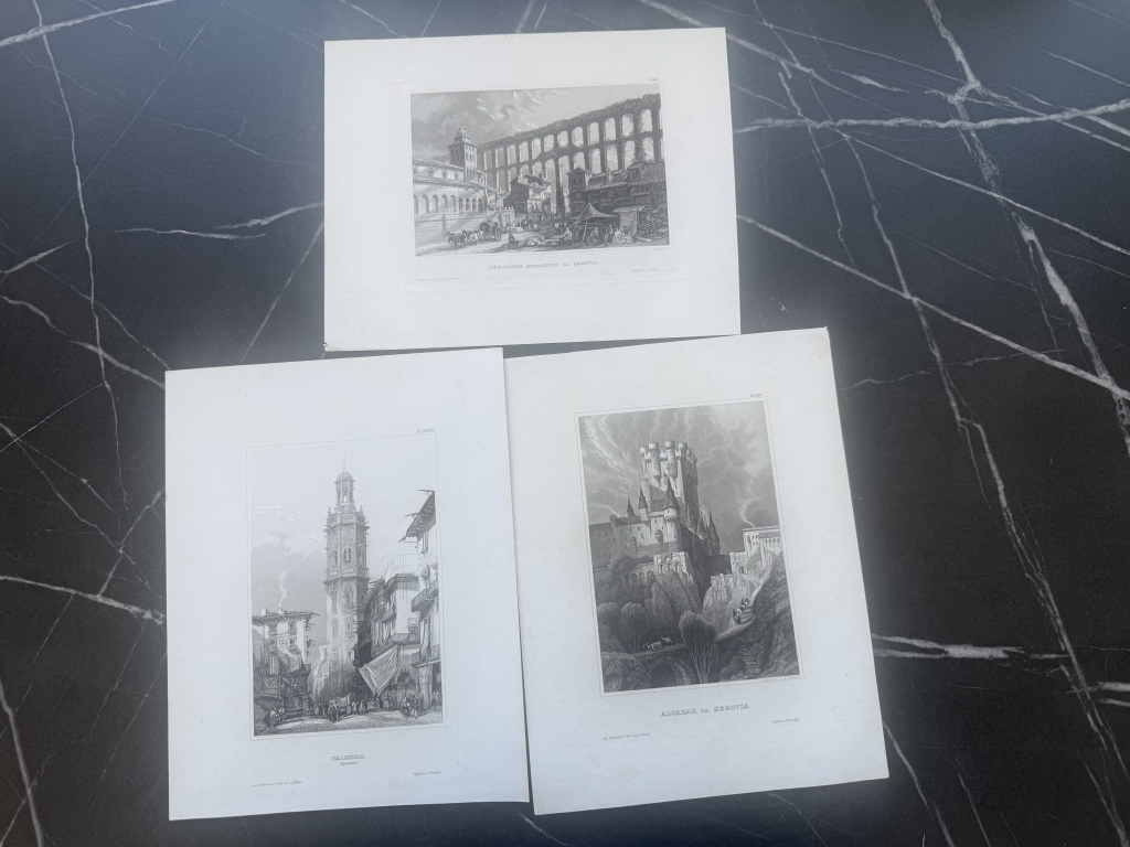 Vistas de Valencia y Segovia ( España), hacia 1850. Varios autores