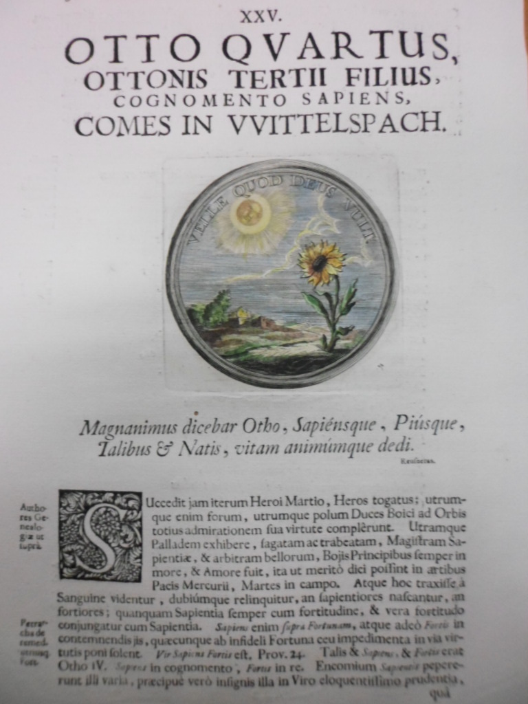 Emblema con sol y girasol, 1715, Carl Remshart