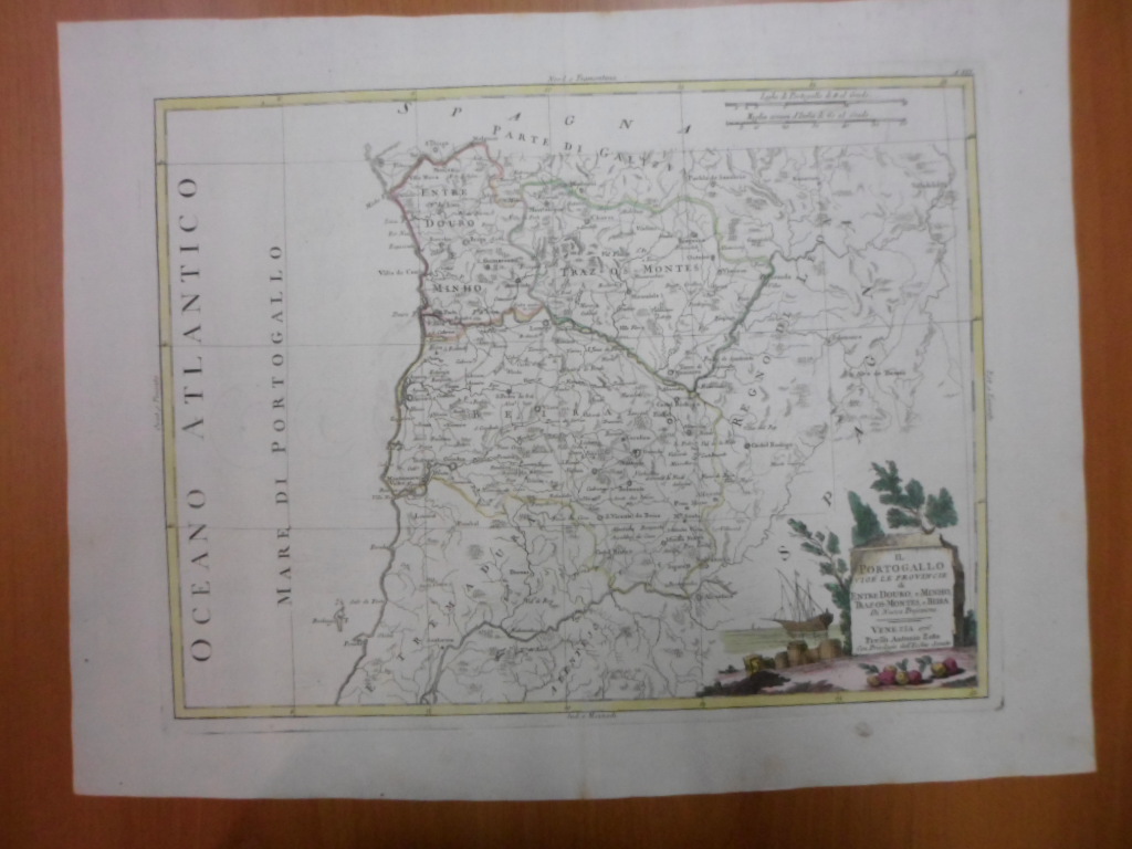 Gran  mapa del centro de Portugal , 1776, Antonio Zatta