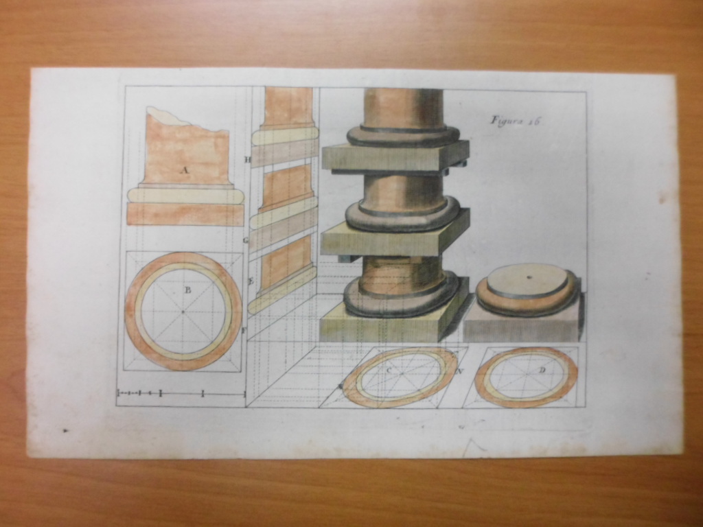 Perspectiva de basas de columnas barrocas, 1708, Andrea Pozzo