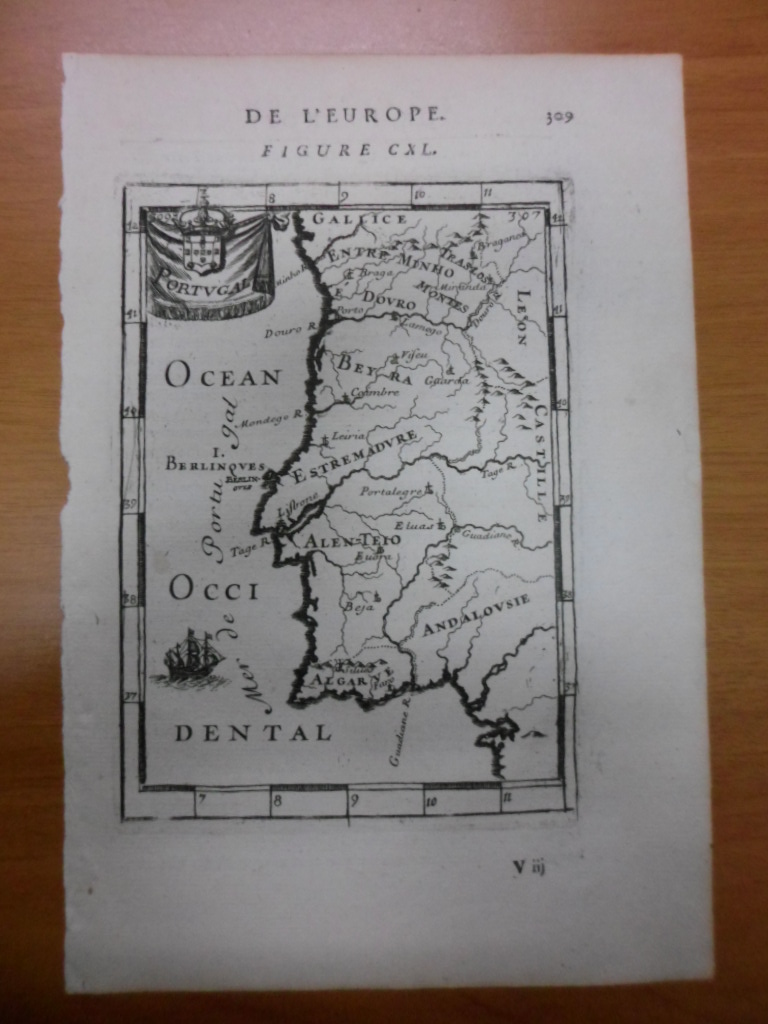 Mapa de Portugal, 1683, Allain Manesson Mallet