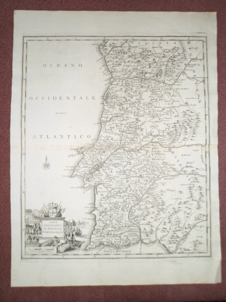 Mapa de Portugal, 1740, Tirion Albrizzi