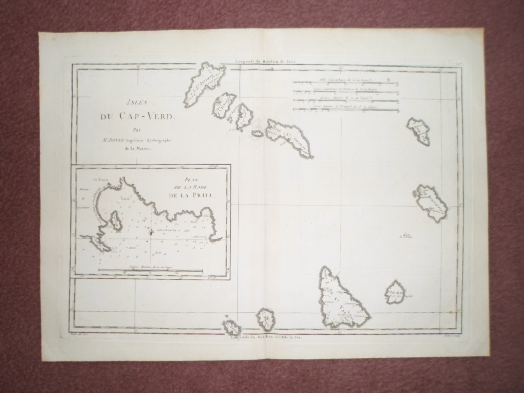 Islas de Cabo Verde, África, 1788, Rigobert Bonne