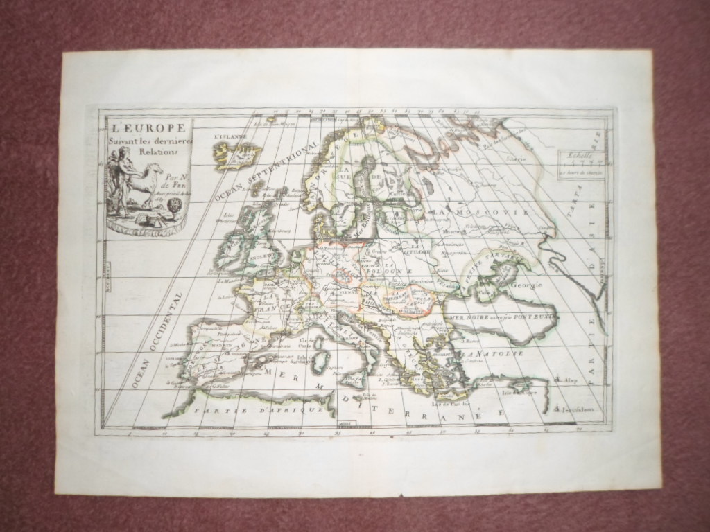 Mapa de Europa, 1689, Nicholas De Fer