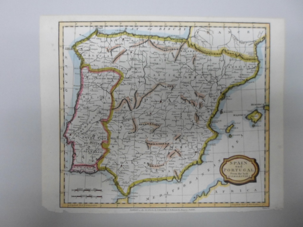 Mapa de España y Portugal, 1806, Barlow