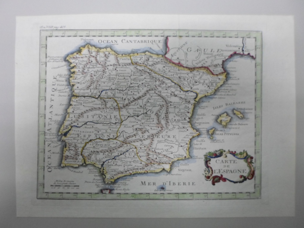 Mapa de España y Portugal, 1747