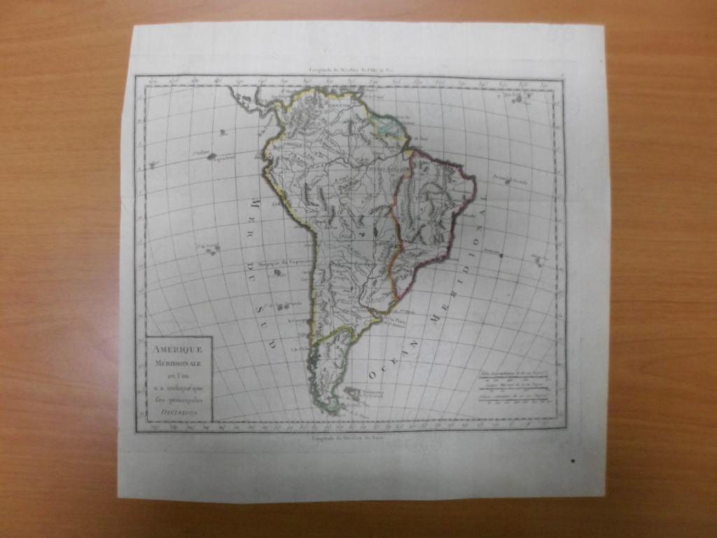 Mapa de Sudamerica, 1780, Edme Mentelle