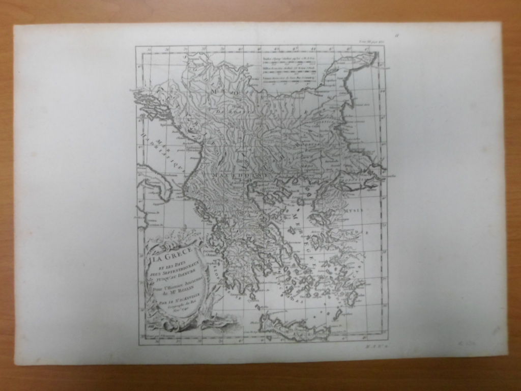 Mapa de Grecia, 1740, D. Anville