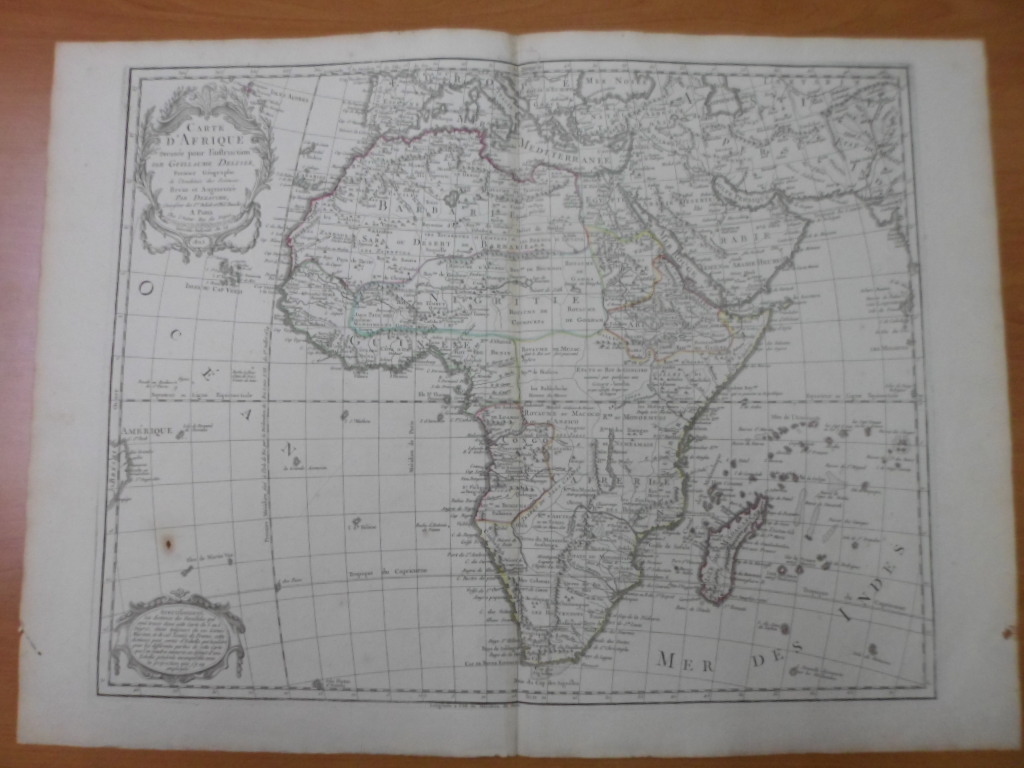 Gran mapa de Africa, 1805, Delisle Dezauche
