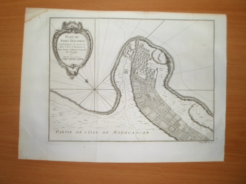 Plano del Fuerte de Dauphin (Madagascar), 1750, J.N. Bellin