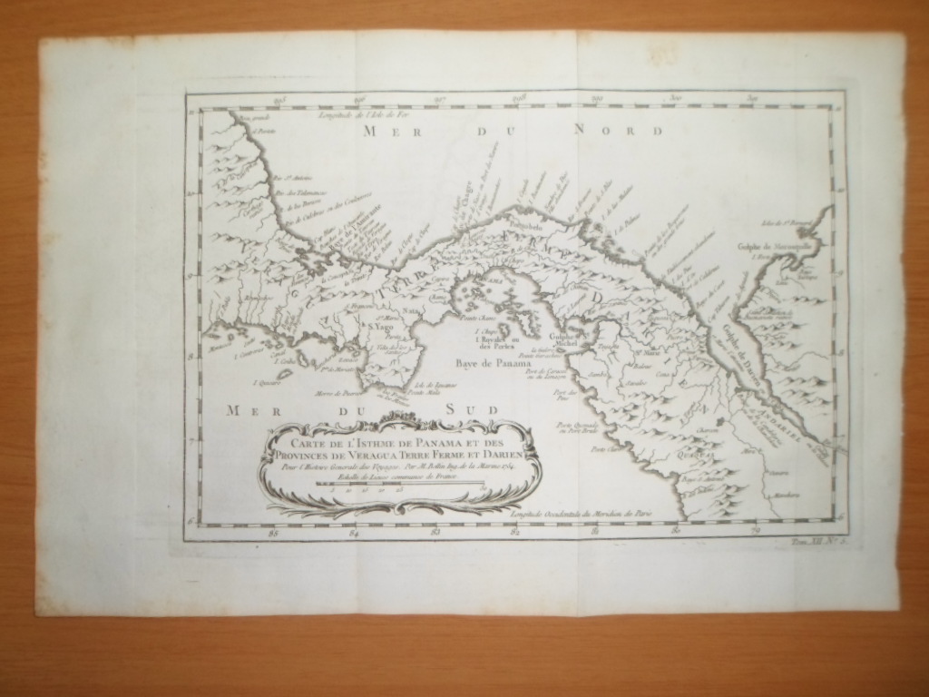 Mapa de Panamá, 1754, J.N.Bellin