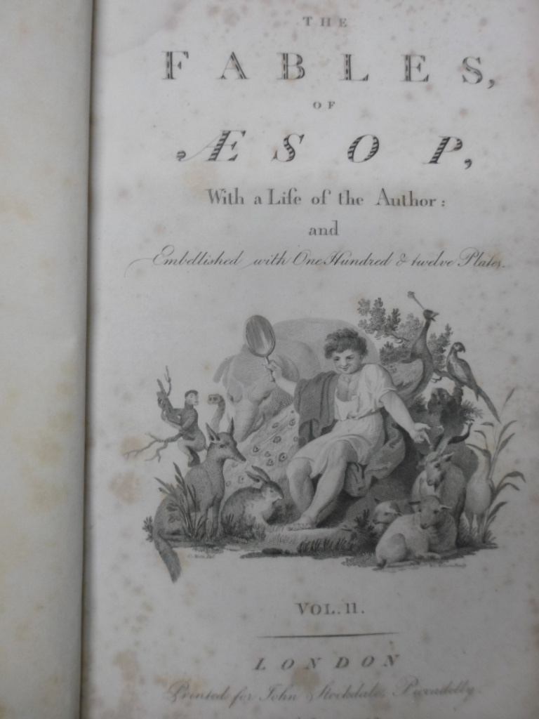 Fables of Esopo, 1793, Esopo. Contiene 63 grabados