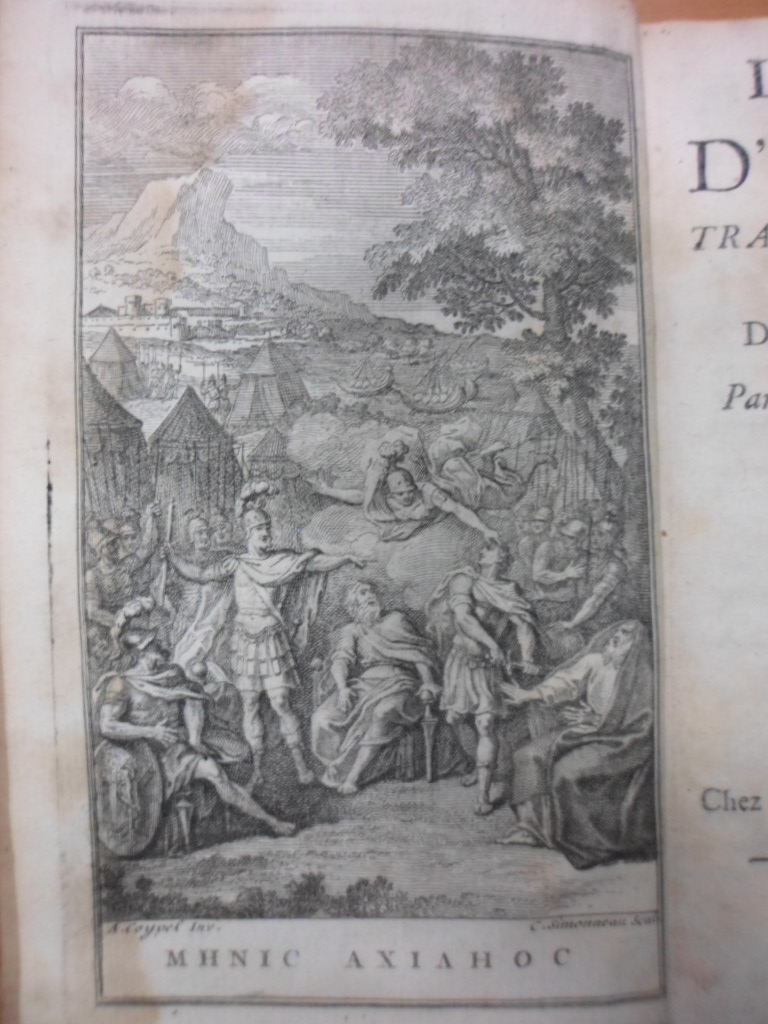 L´Iliade de Homero,( Tomos I-II ), obra completa.1711, Homero. Contienen 1 frontispicio y 13 grabados
