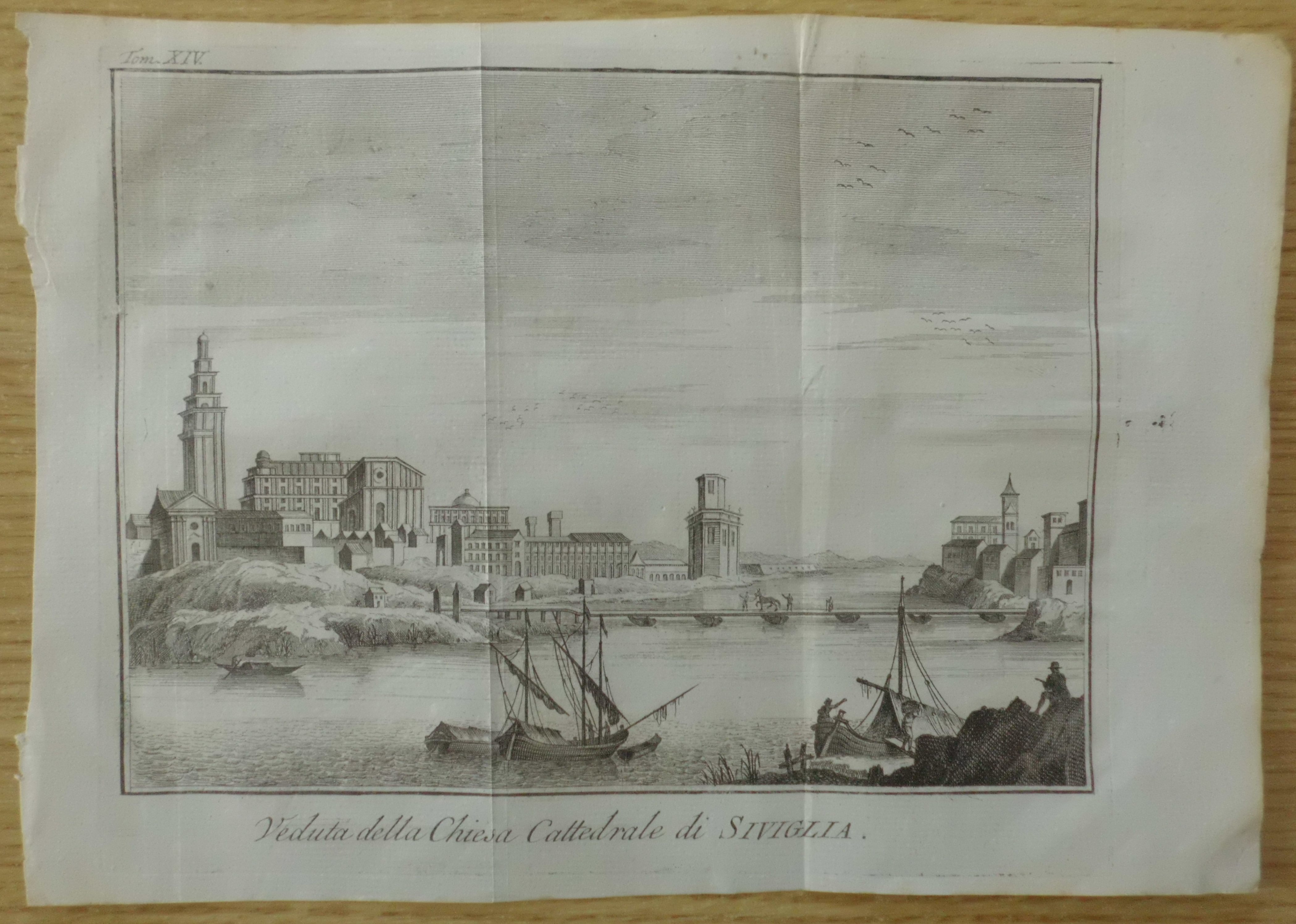 Vista de la Catedral de Sevilla, España,1745.Thomas Salmon