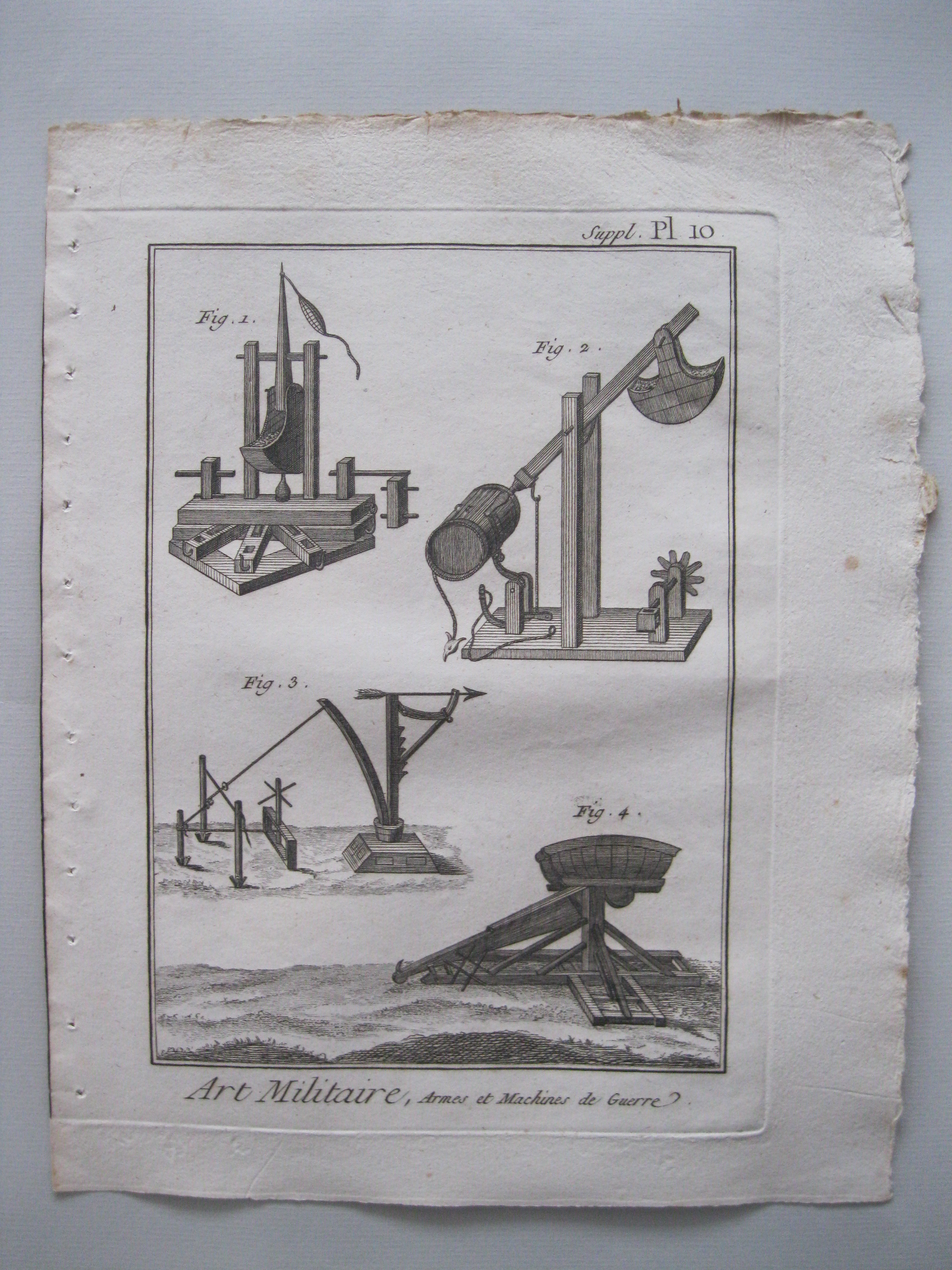 Arte militar XII.Armas y máquinas de guerra.Diderot et D'Alembert, 1779