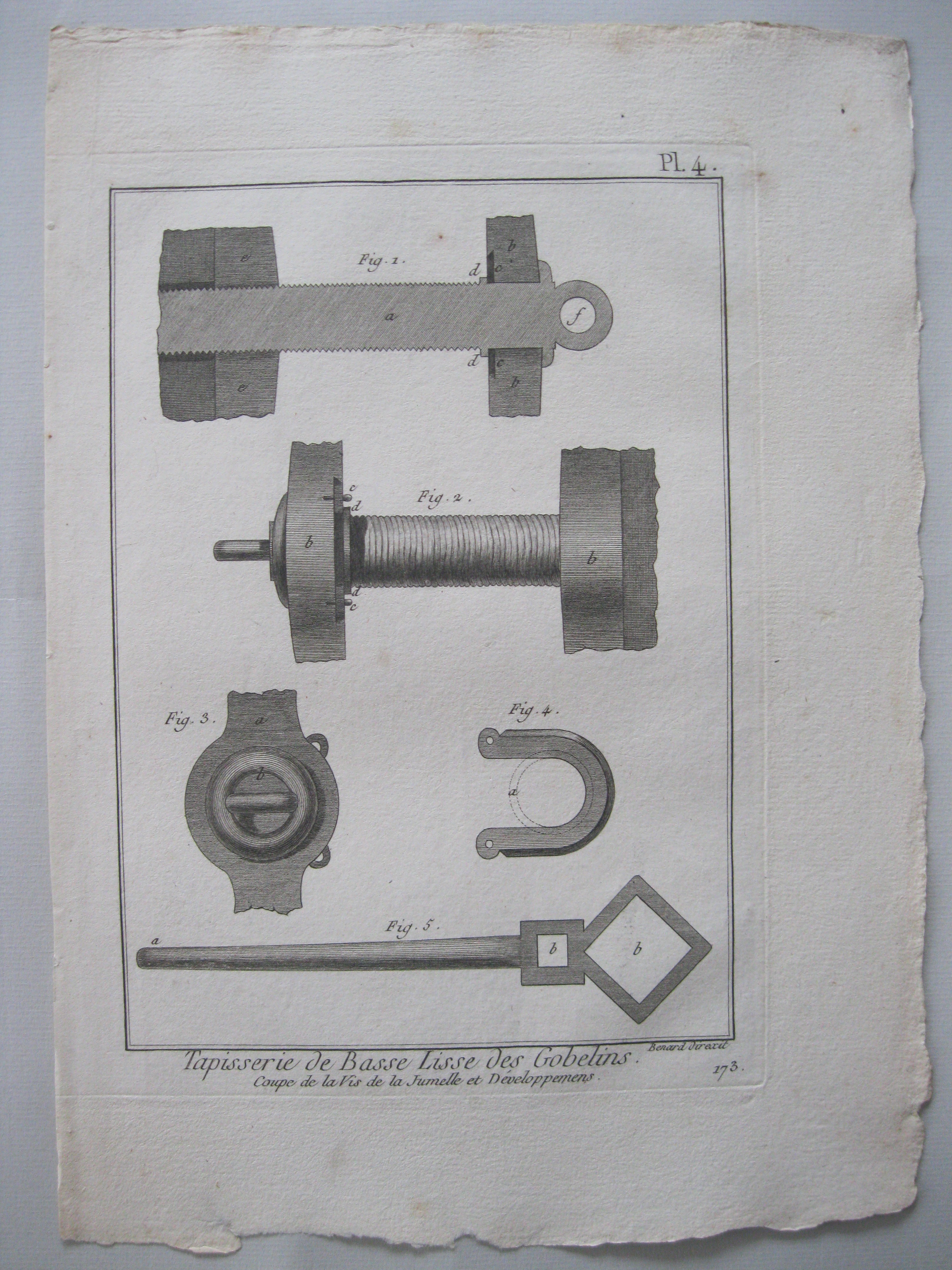 Oficios. Tapisserie, de Basse Lisse des Gobelins,...Diderot et D'Alembert, 1779.