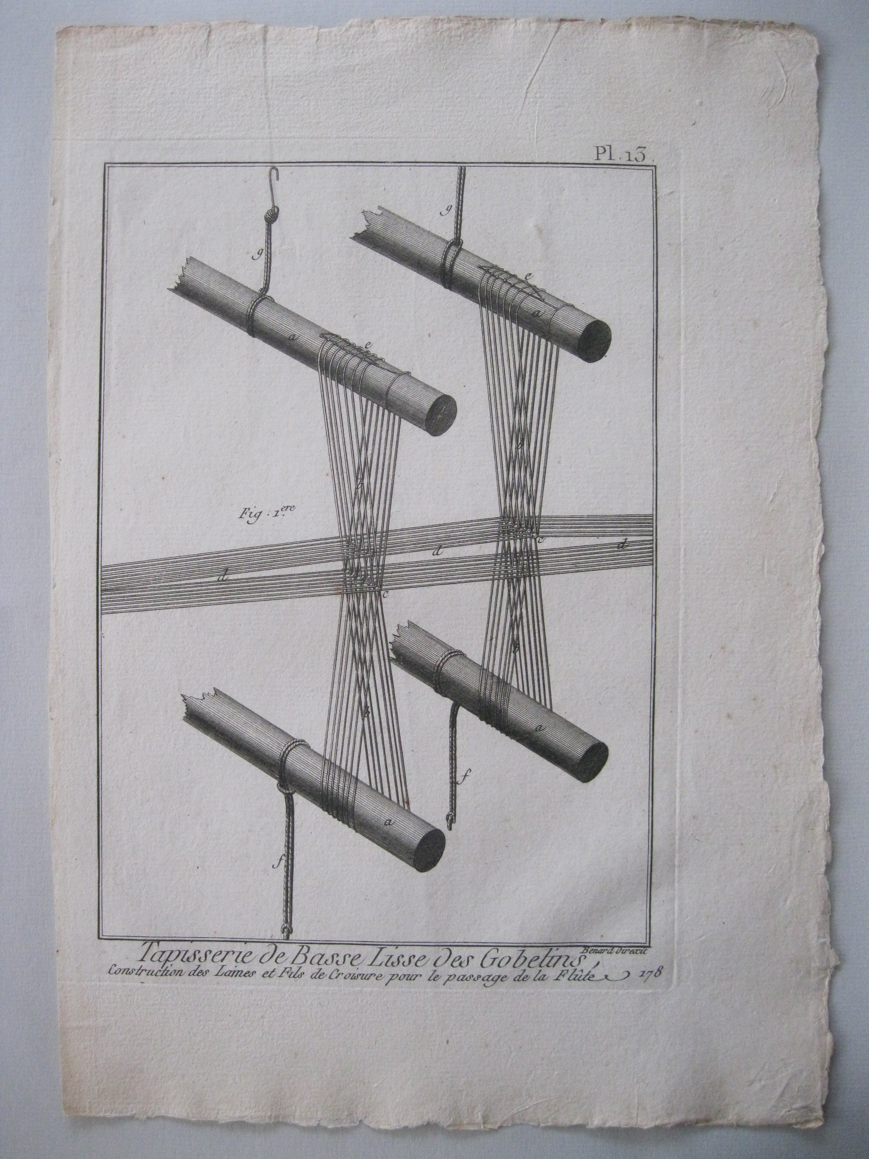 Oficios, Tapisserie de Basse Lisse des Gobelins, Construction...Diderot y D'Alembert.1779