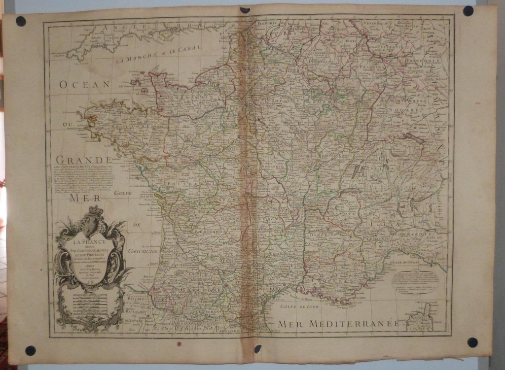 Gran mapa de Francia, 1745. Le Rouge