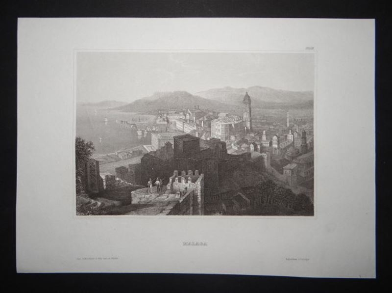 Vista de Malaga, ca. 1850. F.H. Lalaisse/ Meyer