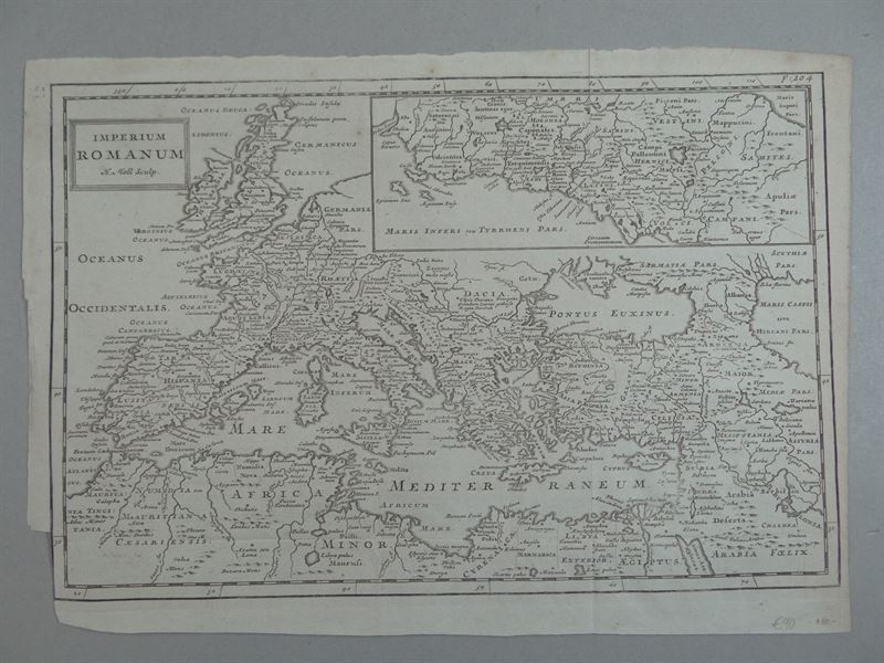 Mapa del Imperio Romano, 1750. Herman Moll
