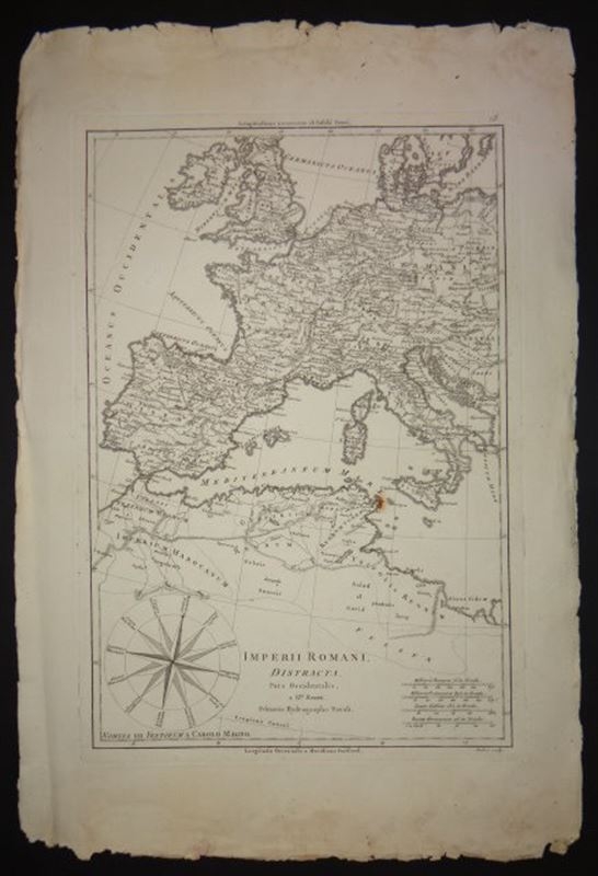 Mapa del Imperio Romano, 1780. Bonne