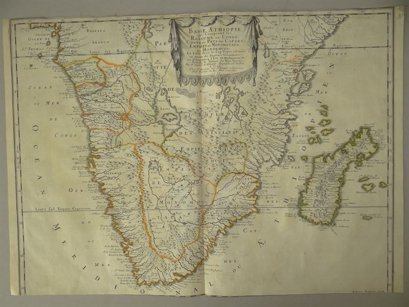 Mapa de Sudáfrica, 1655. Sanson/Mariette