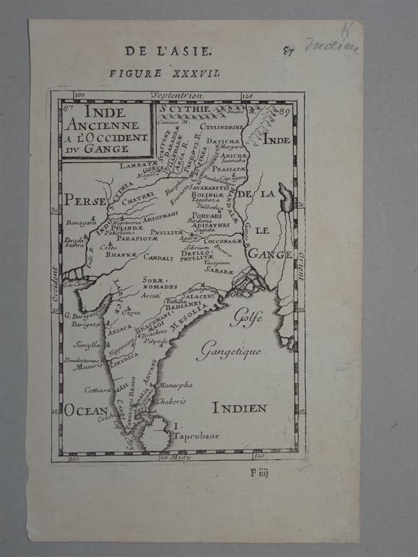 India y occidente del Ganges (Asia), 1680. Mallet
