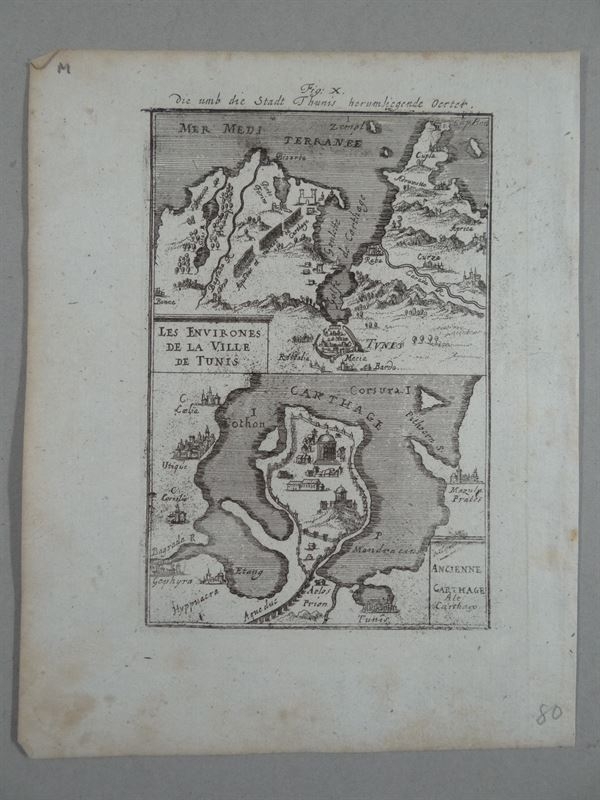 Túnez y Cartago (África), 1750. Mallet