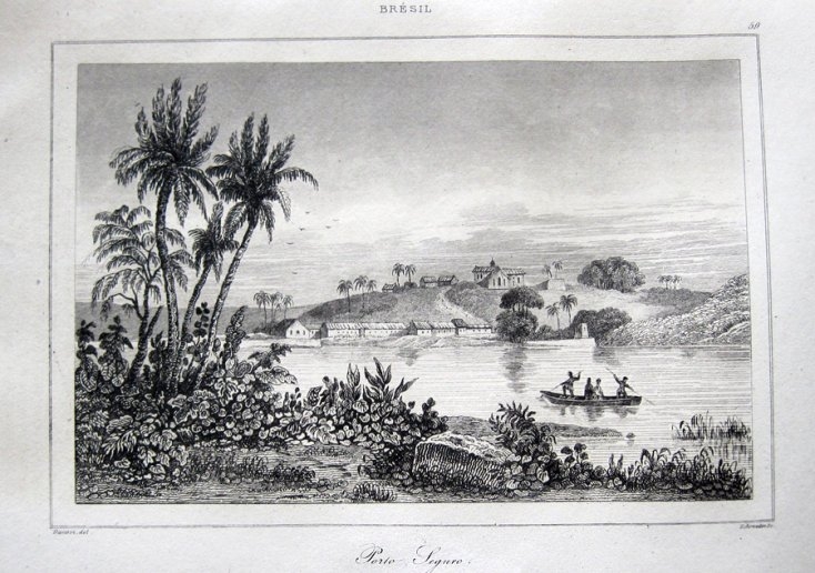 Vista de Porto Seguro (Bahia, Brasil), 1838. Schroeder