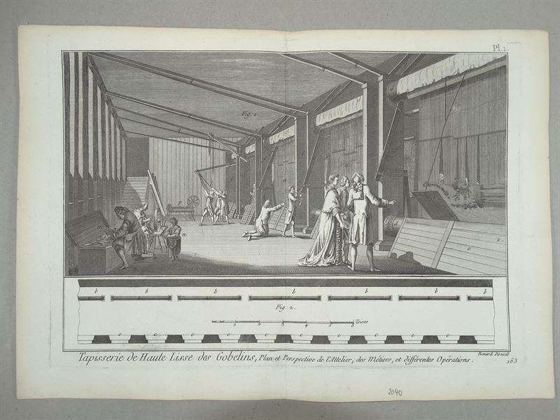 Tapisserie de Haute Lisse des Gobelins...1785. Panckouche/Diderot/D'Alembert
