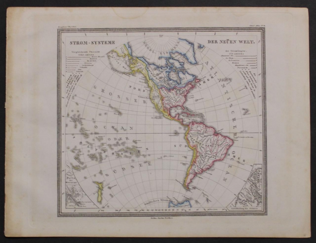 Mapa de América, 1850. Berghaus