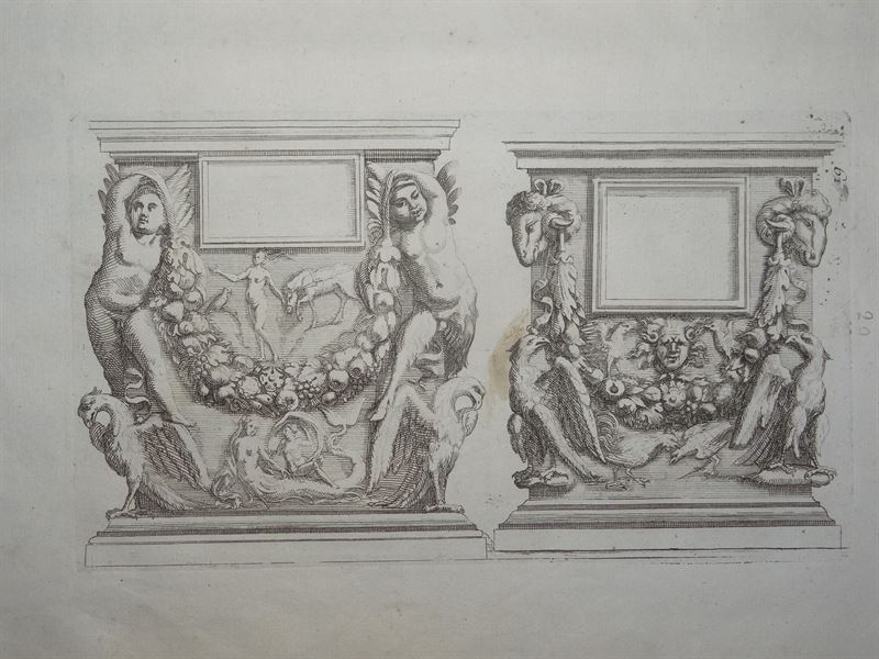 Pedestales barrocos , 1751. Le Pautre/Mariette/Jombert