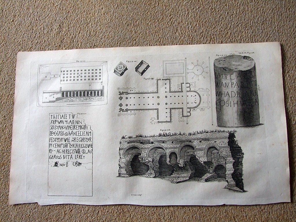 Restos y piezas arqueológicas,  Leicestershire (Reino Unido), 1789.Camden