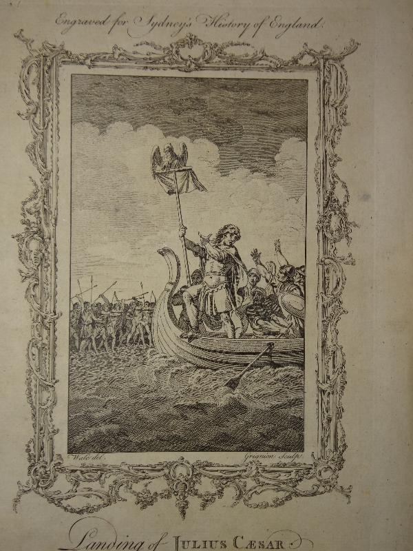Desembarco de Julio Cesar en Britania, 1790. Grignion