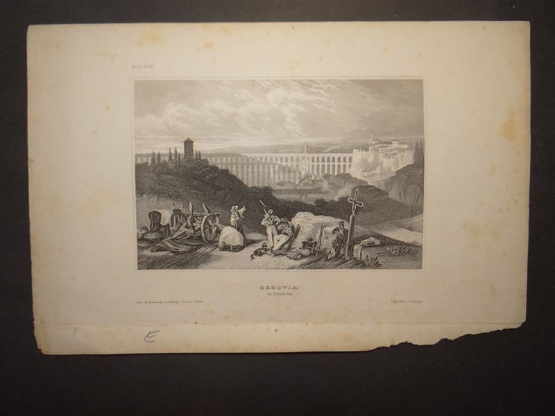 Vista del Acueducto romano de Segovia (España), 1850.