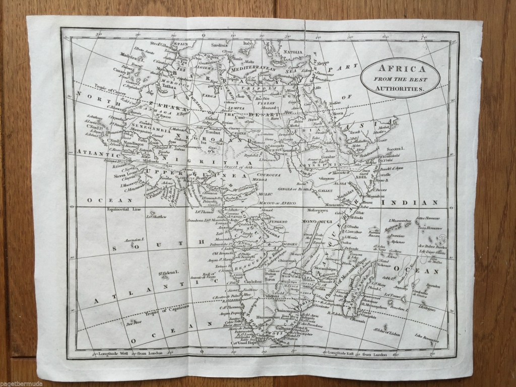 Mapa de África, 1770. Anónimo