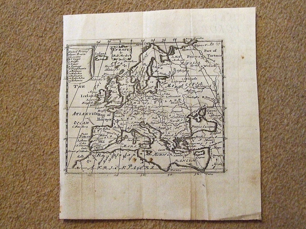 Mapa de Europa, 1716. Robert Morden