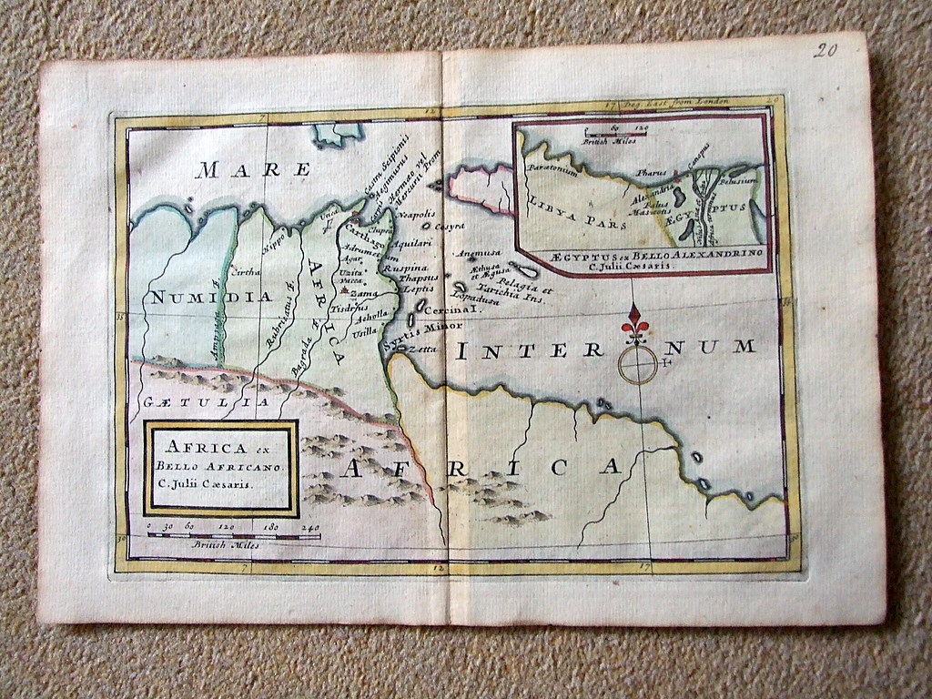 Mapa del norte de África, 1721. Herman Moll