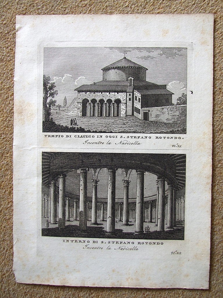 Templo de Divino Claudio en la basifica de S. Stefano Rotondo (Roma).1790