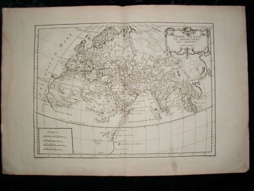 Mapa de África del norte, Asia y Europa, 1787. Philippe